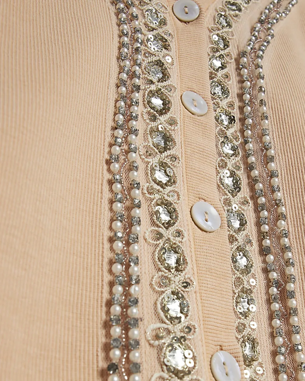 Orange Year Zero Embellished Trim Cardigan