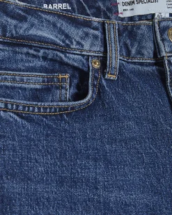 Petite Blue Barrel Leg Jeans