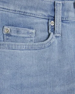 Petite Blue Contrast Stitch Skinny Jeans