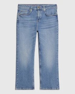 Petite Blue Cropped Flared Jeans