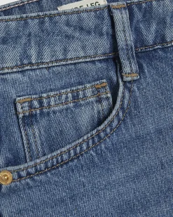 Petite Blue High Waisted Soft Wide Leg Jeans