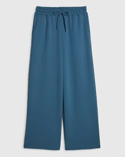 Petite Blue Premium Wide Leg Joggers