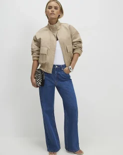 Petite Blue Relaxed Straight Leg Jeans