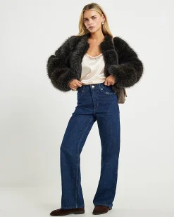 Petite Blue Relaxed Straight Leg Jeans