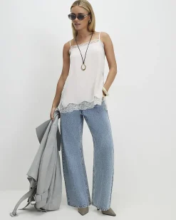 Petite Blue Relaxed Straight Leg Jeans