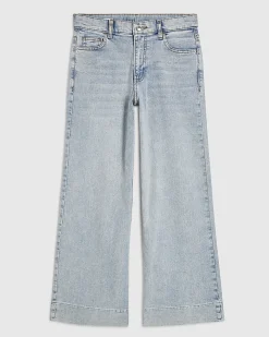 Petite Blue Stretch Wide Leg Jeans