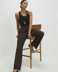 Petite Brown Bootcut Jeans