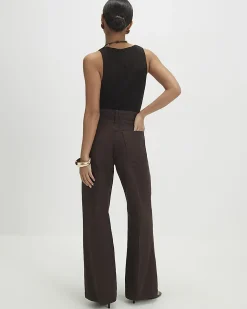 Petite Brown Bootcut Jeans