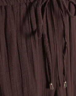 Petite Brown Whipstitch Trousers