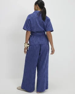 Petite Navy Cotton Joggers