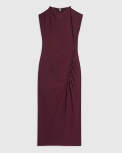 Petite Purple Ruched Maxi Dress