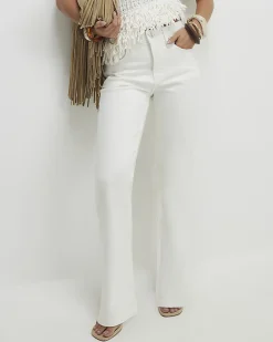 Petite White Stretch Straight Leg Jeans