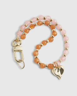 Pink Bead Charm Phone Chain