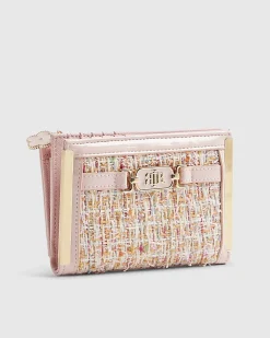 Pink Boucle Foldout Purse