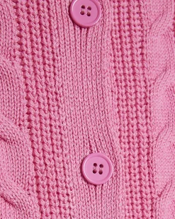Pink Cable Knit Polo