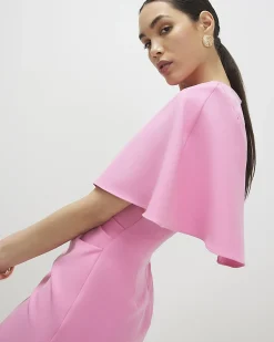 Pink Cape Mini Dress
