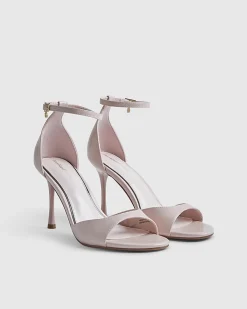 Pink Closed Back Heeled Sandals