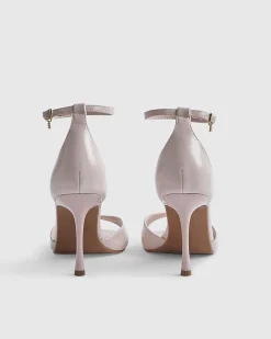 Pink Closed Back Heeled Sandals