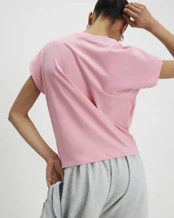 Pink Cotton Twist Front T-shirt