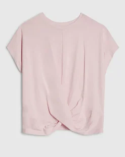 Pink Cotton Twist Front T-Shirt
