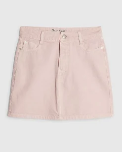 Pink Denim Mini Skirt