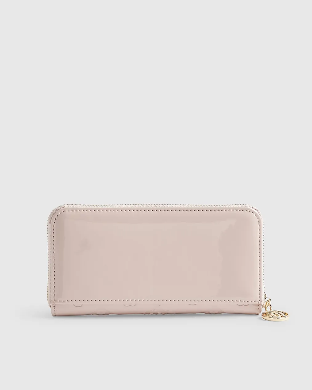 Pink Embossed Monogram Patent Purse
