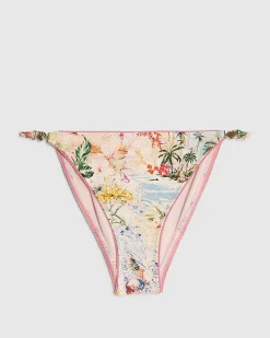 Pink Floral Low Waisted Bikini Bottoms