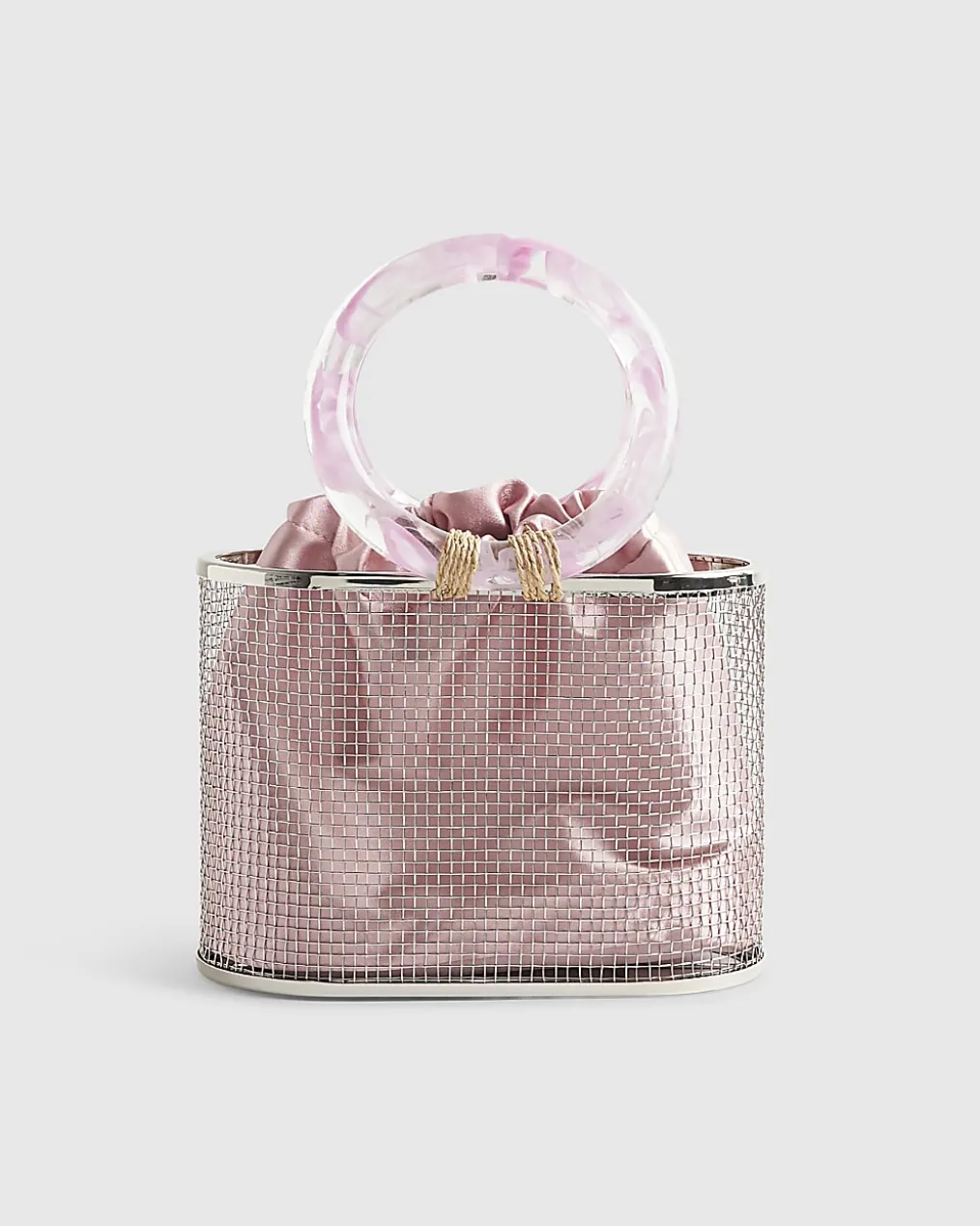 Pink Flower Cage Bag