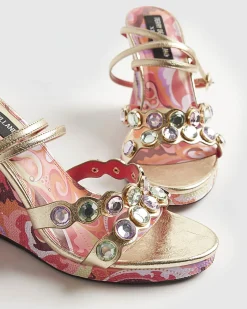 Pink Gem Detail Wedges