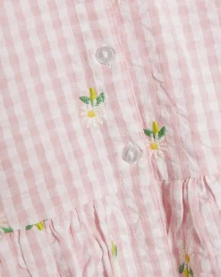Pink Gingham Daisy Print Pyjama Set