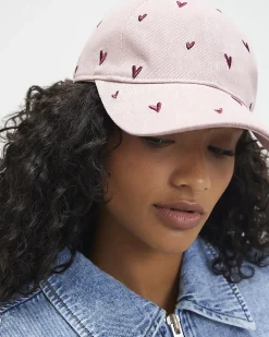 Pink Heart Embroidered baseball Cap