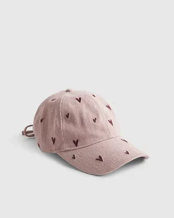 Pink Heart Embroidered baseball Cap