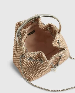 Pink Heatseal Bucket Clutch Bag