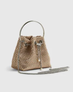Pink Heatseal Bucket Clutch Bag