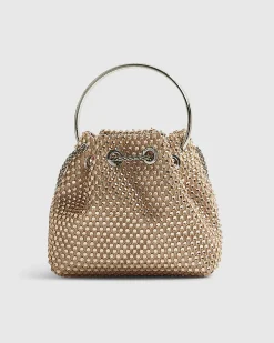 Pink Heatseal Bucket Clutch Bag