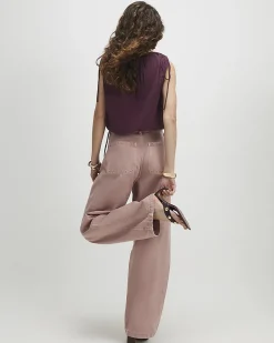 Pink High Waisted Balloon Leg Jeans