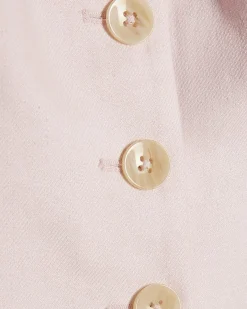 Pink Linen Blend Longline Waistcoat