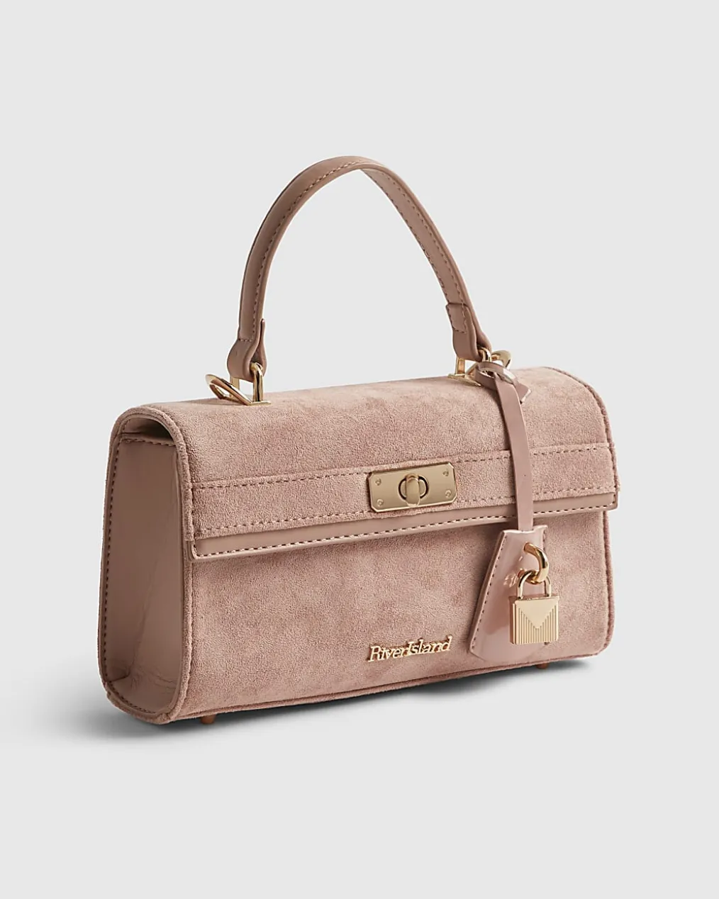 Pink Lock Front Tote Bag