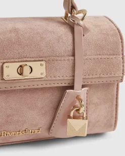 Pink Lock Front Tote Bag