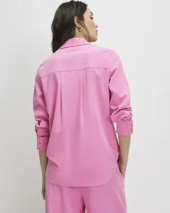 Pink Long Sleeve Tailored Shirt