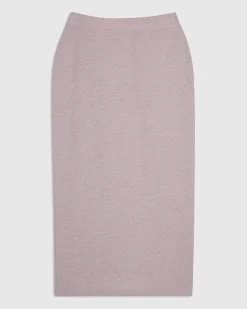 Pink Metallic Midi Skirt