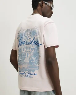 Pink Oversized Fit Cotton Royale Car T-Shirt