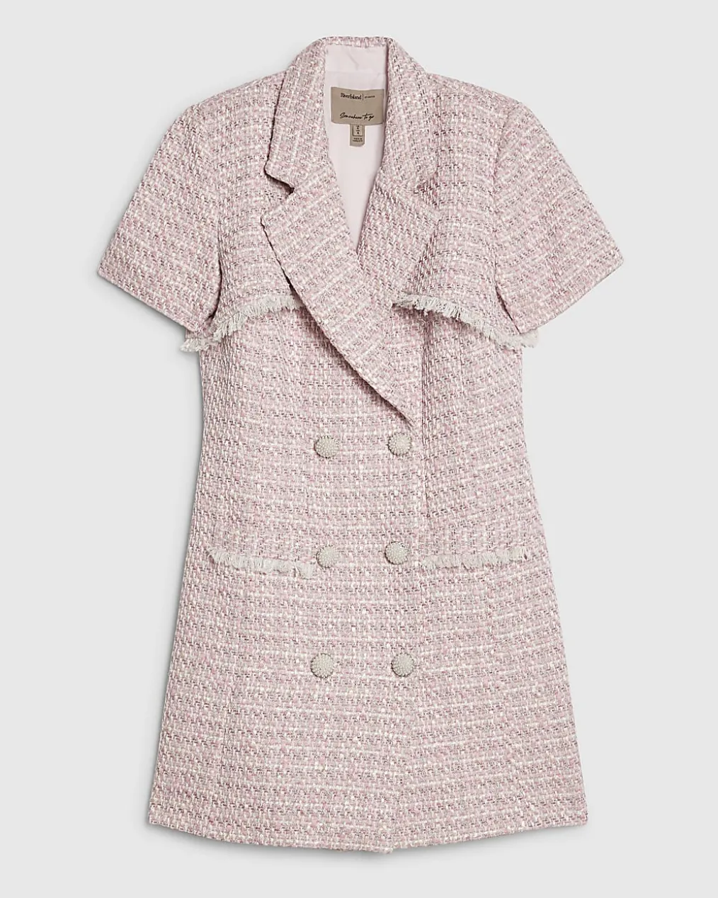 Pink Premium Boucle Mini Dress