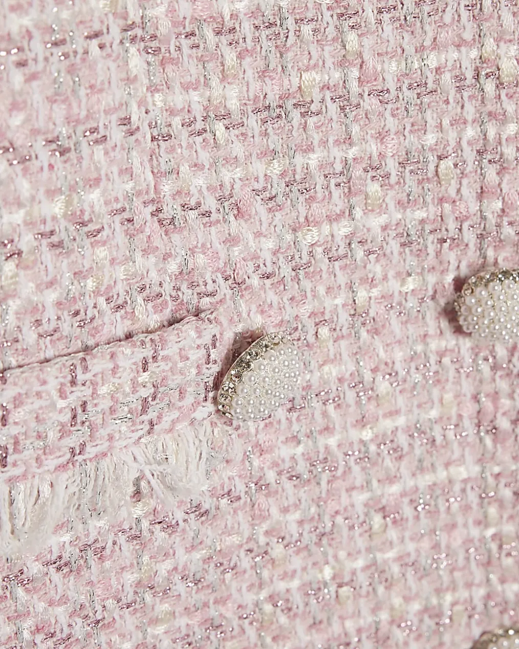 Pink Premium Boucle Mini Dress