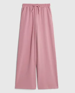 Pink Premium Drawstring Wide Leg Joggers