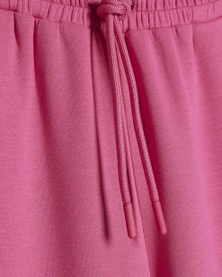 Pink Premium Drawstring Wide Leg Joggers