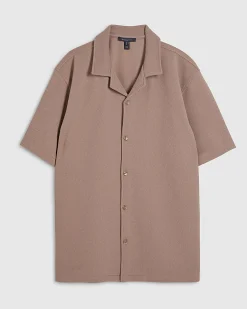 Pink Regular Fit Revere Shirt