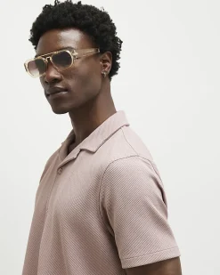 Pink Regular Fit Revere Shirt