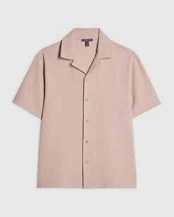 Pink Regular Fit Textured Shirt