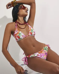 Pink Reversible Triangle Bikini Top